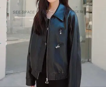 DAZY 페이크 레더 재킷 한국 패션 라이더 XL