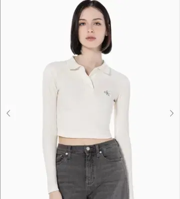 Calvin Klein Jeans 모노그램 롱 슬리브 피케 셔츠