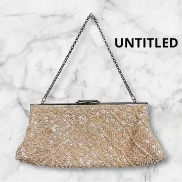 당일 발송 언타이틀 비즈 자수 클러치백 베이지 핸드백