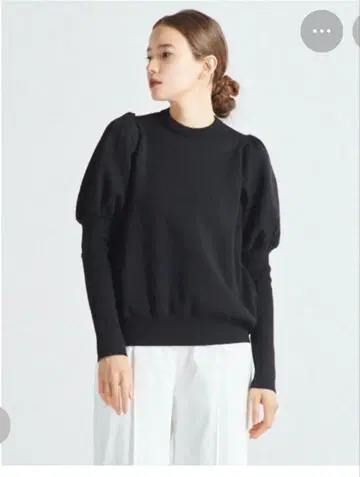 요리 울 퍼프 슬리브 니트 38 블랙