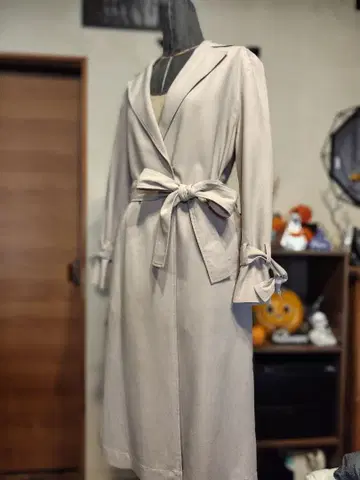 저스길리티 롱 트렌치코트 핑크 0/5호 작은 사이즈