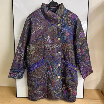 새상품급 LEONARD 레오나르 올 패턴 실크 100% 코트