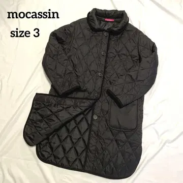 모카산 준코 시마다 퀼팅 자켓 코트 블랙 L