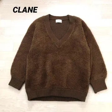CLANE 클라네 BOA V NECK KNIT 보아 V넥 니트