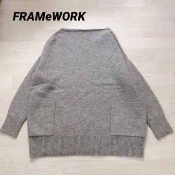 새상품급 프레임워크 와이드 실루엣 스웨터 캐시미어 혼방 오버 사이즈