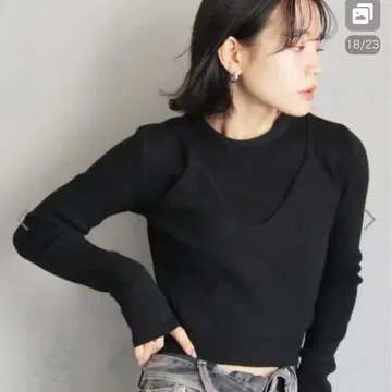 cheriella 긴팔 니트 스웨터 블랙