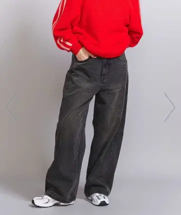 BEAUTY&YOUTH 사이드 패치 데님 팬츠 BLACK XS