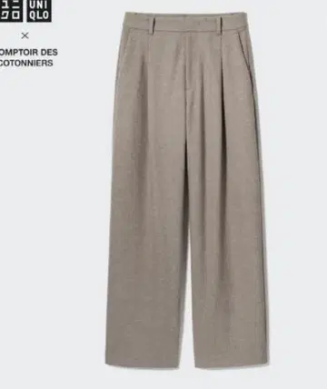 유니클로 x 컨템포러리 데 코토니에 브러쉬드 저지 턱 와이드 팬츠 XL