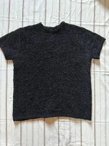 미즈이로 인드 헤어리얀 반팔 튜닉 블랙 새상품급