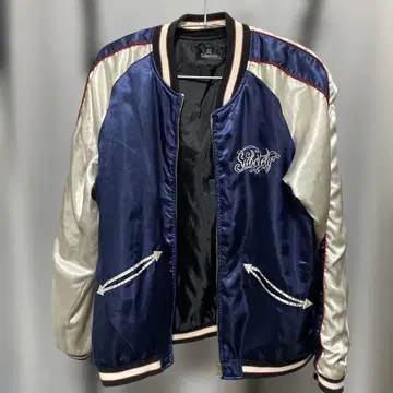 스카잔 네이비/실버 자수