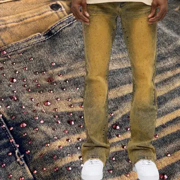 Nova Men 큐빅 데님 턱 스키니 플레어 30