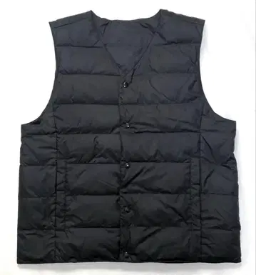 군제 L 다운 페더 v넥 베스트 블랙
