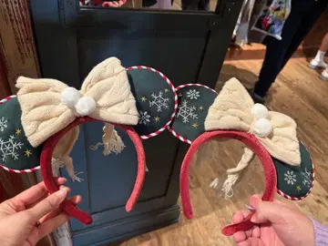 [ 2개 세트 ] 디즈니 크리스마스 머리띠 크리스마스 머리띠 2025