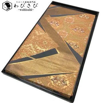 후쿠로 오비 균열 문양 원앙 문양에 원앙 골드 컬러 O-4697