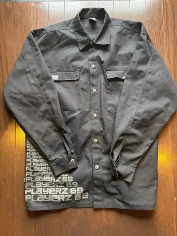 PLAYERZ 69 블랙 긴팔 셔츠 XL