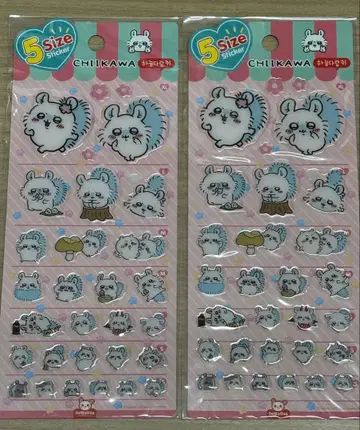 한국 한정판 치이카와 (먼작귀) 스티커씰 모몽가 2시트 세트