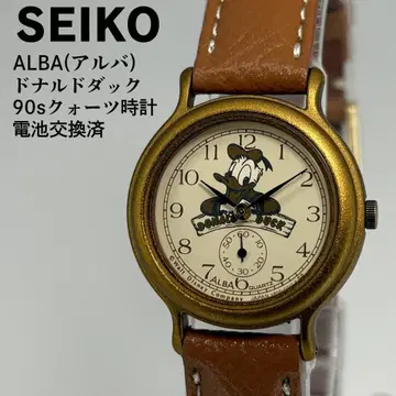미사용품 SEIKO 세이코 알바 도널드 덕 쿼츠 시계 배터리 교환 완료