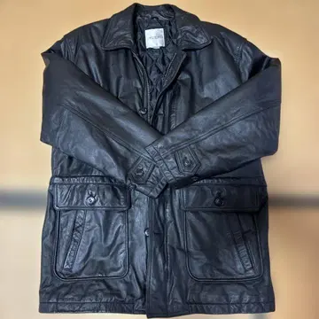 RED SKINS 블랙 가죽 자켓 L