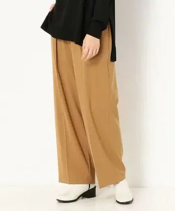 스트레치 와이드 팬츠 머스타드 9호