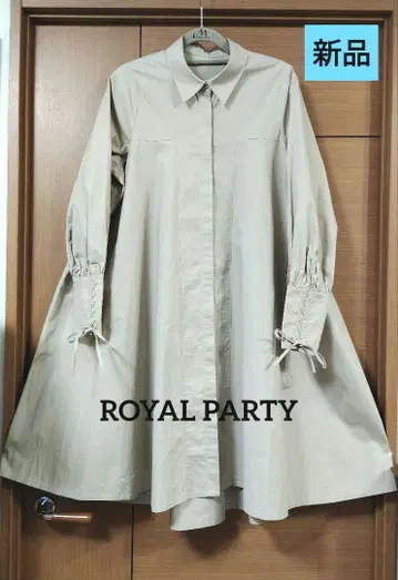 새상품 ROYALPARTY 로얄 파티 리본 편직 턱 튜닉 원피스