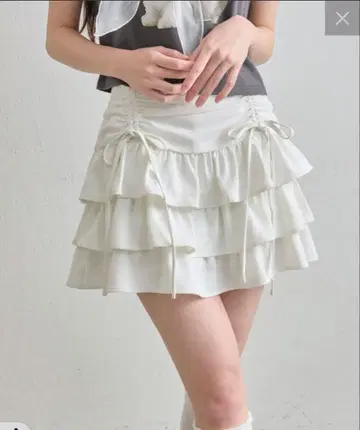 OLIVE des OLIVE 드로스트 티어드 미니 스커트