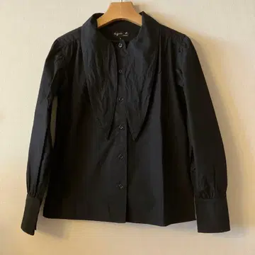 에네스베 블랙 셔츠 블라우스 보타이 1번