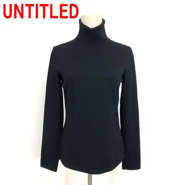A7177 언타이틀 긴팔 니트 스웨터 울 터틀넥 블랙 4