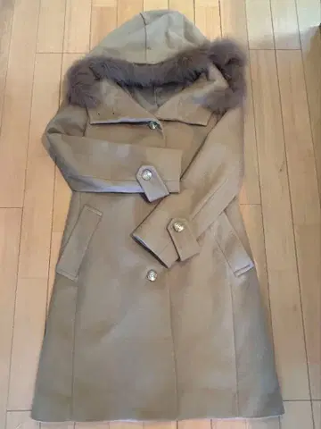 울 캐시미어 카멜 코트