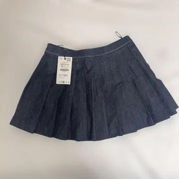 ZARA 데님 플리츠 미니 스커트 XS