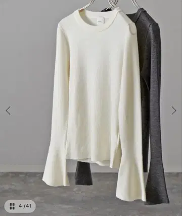 Spick & Span 플레어 슬리브 18G 리브 풀오버 택 포함 새상품