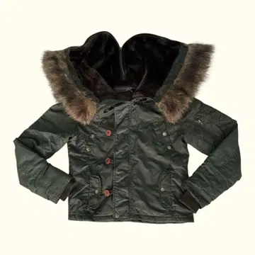 y2k N-2B 퍼 후드 플라이트 자켓 봄버 봄버 자켓