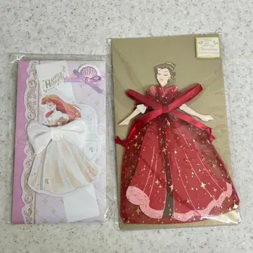 아리엘 축의금 봉투 벨 오간자 드레스 카드 디즈니 프린세스