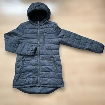 무스 너클스 그레이 후드 부착 얇은 소재 다운 자켓