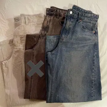 [ 2세트 ] GU 배럴 레그 청바지