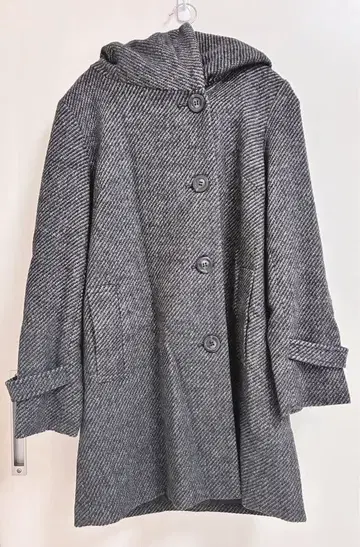 ARTICLE 후드 부착 롱 코트 다크 그레이 아티클