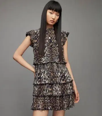올세인츠 레오파드 무늬 원피스 사이즈 M