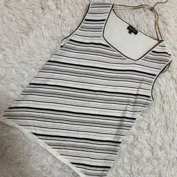 INDIVI 올 패턴 탱크탑 화이트 38