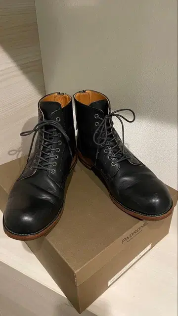 PADRONE 블랙 지퍼 부츠 41