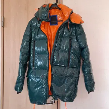 TATRAS 광택 다운 자켓 그린 오렌지