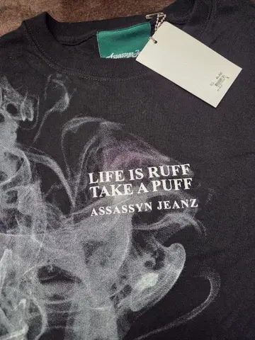 ASSASSYN JEANZ 스모크 디자인 T셔츠