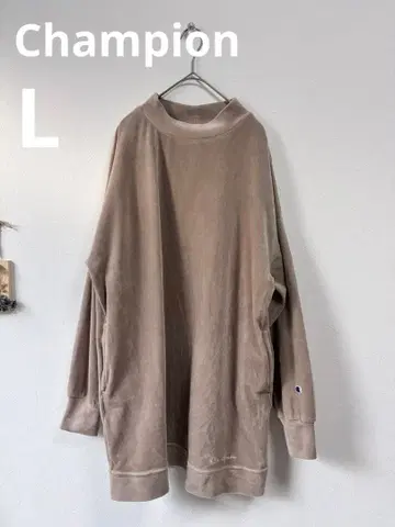 Champion 베이지 오버 사이즈 맨투맨