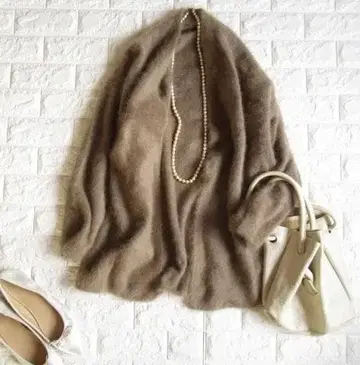 어반 리서치 로쏘 여자 페렛 기모 니트 헤어리 가디건 브라운