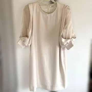 스나이델 펄 장식 원피스