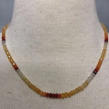 멕시코 오팔 목걸이 silver 클로징