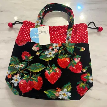 페이러 스트로베리 필드 런치백 블랙 딸기 복조리