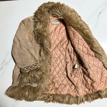 JANIS-J 가죽 자켓 무스탕 자켓 퍼 퀼팅 L 사이즈