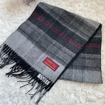 캐시미어 체크 무늬 머플러 그레이 계열