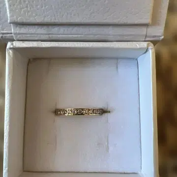 골드 다이아몬드풍 슬림 반지 사이즈 13