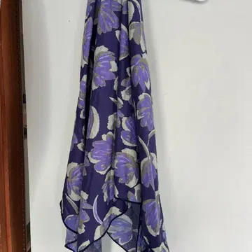 ourhome 부드러운 주름감 삼각 스톨 블루