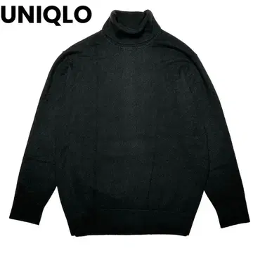 UNIQLO 캐시미어 터틀넥 스웨터 4XL 블랙 오버 사이즈 니트
